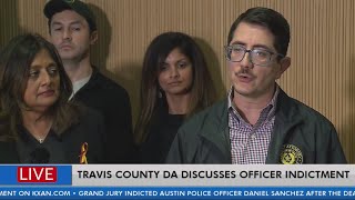 Travis County DA discusses APD officers indictment criticizes interim chiefs response [upl. by Wilone]