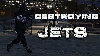 GTA 5 Online How Does He Do It  Destroying Jets  Crazy Krille [upl. by Carree425]