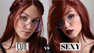 CUTE vs SEXY  Make up for Glasses [upl. by Assener]