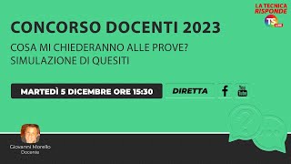 Concorso docenti 2023 cosa mi chiederanno alle prove Simulazione di quesiti [upl. by Nagem]