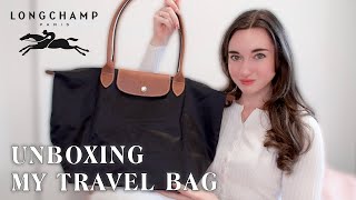 Longchamp Le Pliage Large Bag Unboxing  Review  work amp travel bag [upl. by Nesral]