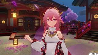 Yae Miko Demo Gameplay Leaks  YaeMiko Gameplay Showcase  Idle  ESkill  QSkill  Genshin Impact [upl. by Ikkiv]