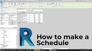 Revit  How to make Schedules in Revit with examples [upl. by Airasor]