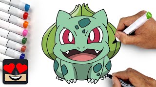 How To Draw Pokemon  Bulbasaur [upl. by Ahsaek]