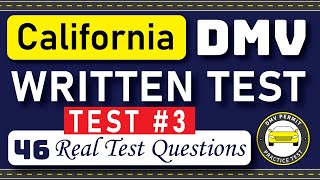 California DMV Permit Test 2024  46 Real Test Questions Set 3  DMV Driving Test  DMV Test 2024 [upl. by Annahsohs]