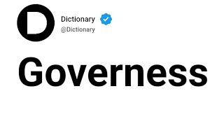 Governess Meaning In English [upl. by Leda]