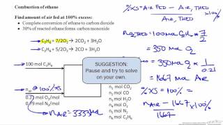 Percent Excess Air Combustion [upl. by Uriia]