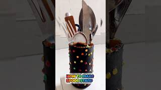 how to make spoon stand  easy to make spoon stand with cardboard pipe  easy spoon stand 😄 [upl. by Ynamrej]