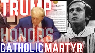 President Trump Honors Beatified Priest Fr Jerzy Popiełuszko on 40th Anniversary of Martyrdom [upl. by Nannerb]