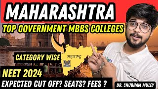 Top Government MBBS Colleges in Maharashtra with NEET 2024 Expected Cut off Fees Seat [upl. by Ayikal259]