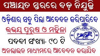 ପଂଚାୟତରାଜ ବିଭାଗରେ ଆସିଲା ନିଯୁକ୍ତି  Odisha Daily Job  2019 Odisha Livelihoods Mission [upl. by Eseyt224]