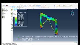 ABAQUS tutorial  Steel braced frame modeling and analysis under the cyclic loading [upl. by Bilicki]