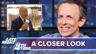 Fox News Melts Down After Biden Eats Ice Cream with Seth Talks Gaza Ceasefire A Closer Look [upl. by Alios80]