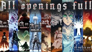 ALL AoT OPENINGS FULL VERSIONS 19 [upl. by Cartwell795]