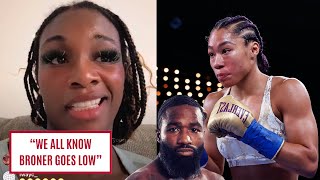 Claressa Shields Speaks On BronerBaumgardner Beef quotGuys Talk More Than Girlsquot [upl. by Sinne]