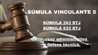 ENTENDA a SÚMULA VINCULANTE 5 Processo administrativo e defesa técnica [upl. by Nybbor756]