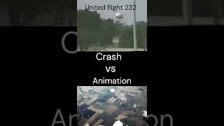 United Flight 232 crash vs animation [upl. by Verney392]