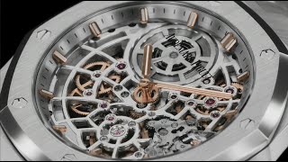 Royal Oak quotJumboquot ExtraThin Openworked  AUDEMARS PIGUET [upl. by Fadil351]