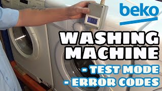 Beko wm5100w Washing Machine Test Mode Error Code Faults Diagnostic [upl. by Nezam]