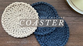 How to Crochet an Easy Zig Zag Coaster [upl. by Annahpos]