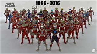 All Ultraman Transformations 19662016 [upl. by Airamanna613]