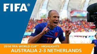 Australia v Netherlands  2014 FIFA World Cup  Match Highlights [upl. by Enilorak752]