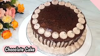 Best Chocolate Birthday Cake Recipe 🎂 Easy Birthday Cake Recipe  6B Nozzle Design ❗ Cake Recipe ❗ [upl. by Osmo434]