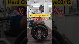 Sumo Deadlift  10 Reps of 100kg Hard Challenge Days 0212 shortsmotivationgymloveviralvideo [upl. by Naujet]