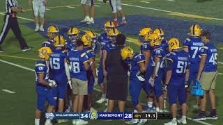 WIlliamsburg vs Mariemont Varsity Football 93123 [upl. by Jamnes]