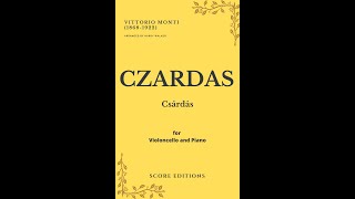 Czardas Vittorio Monti for Cello and Piano [upl. by Akirehc]