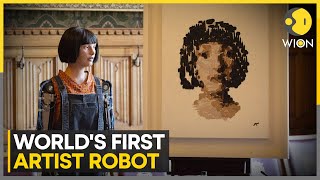 Humanoid Robot Artist AiDa Creates History First Humanoid Robot To Sell Artwork At Auction [upl. by Columbyne]