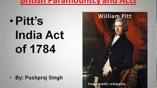 Pitts India Act 1784 ENGLISH amp HINDI [upl. by Sherrod217]