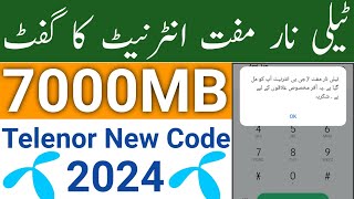 Telenor Free 7GB Internet New Code 2024Telenor Free InternetTelenor Free Internet 2024 [upl. by Donatelli761]