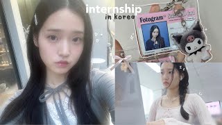 INTERNSHIP in korea vlog ad filming for an idol scalp treatment leather workshop shopping amp food [upl. by Laro]