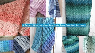 6 Ombre Bernat Blanket Yarn Crochet Patterns Super Chunky Gradient Blanket Left Handed Tutorial [upl. by Jegger]