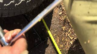 Changing tire on Nu Camp Tab 400 Boondock lite [upl. by Wareing]