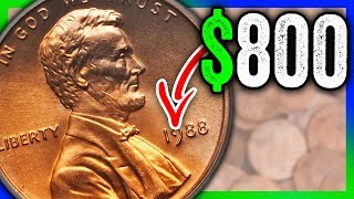 1988 PENNY COINS WORTH MONEY  RARE ONE CENT COINS TO LOOK FOR IN YOUR POCKET CHANGE [upl. by Duomham]