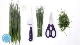 How to Chop Chives with Martha Stewart [upl. by Oniskey751]