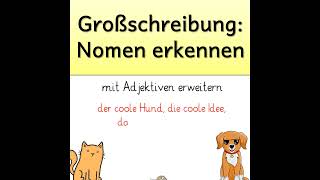 Großschreibung Nomen  Substantive erkennen  Deutsch lernen deutschlernen [upl. by Asyar127]