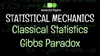 Statistical Mechanics  Classical Statistics  Gibbs Paradox [upl. by Anderson490]