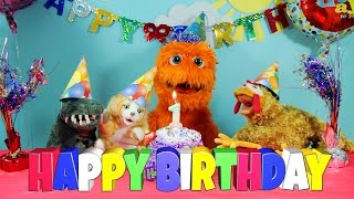 Fuzzy Puppets Birthday party Frozens Elsa Despicable Me Minion amp My Little Pony [upl. by Seltzer134]