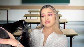 ASMR toxic friend sits In back of you In class 📚🤫 she insults you while brushing your hair [upl. by Auqinehs64]