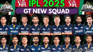 IPL 2025  Gujarat Titans New Squad  GT New Squad 2025  Gujarat Titans Team Player List 2025  GT [upl. by Raynata]