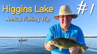 Higgins Lake Michigan Bass Fishing 53024 [upl. by Noitsirhc]