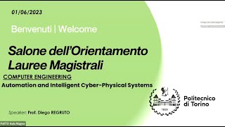 Presentazione dellorientamento di Automation and Intelligent CyberPhysical Systems [upl. by Gerda22]