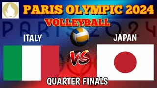 ITALY vs JAPAN  PARIS 2024 OLYMPICS  Mens Volleyball  LIVE Score [upl. by Willman929]