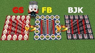 GALATASARAY VS FENERBAHÇE VS BEŞİKTAŞ ÇUKUR ŞANS BLOKLARI  Minecraft [upl. by Nido]