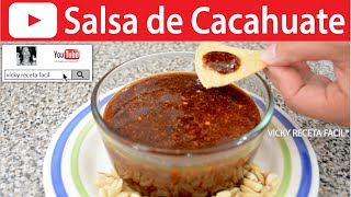 SALSA DE CACAHUATE  VickyRecetaFacil [upl. by Susana]