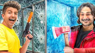 100 Layers of BULLETPROOF GLASS vs ICE [upl. by Norvell]