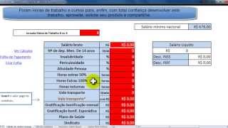 Planilha de cálculos  Automatização em folha de pagamento [upl. by Anilek446]